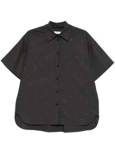 Manuel Ritz Rhinestone-embellished Shirt In Black