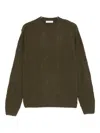 Manuel Ritz Ribbed Sweater In Green