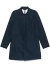 Manuel Ritz Rubberised-logo Trench Coat In Blue