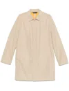 Manuel Ritz Rubberised-logo Trench Coat In Neutrals