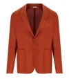 Manuel Ritz Rust Single Breasted Jacket In Orange