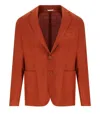 Manuel Ritz Rust Single Breasted Jacket In Red