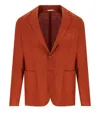 Manuel Ritz Rust Single Breasted Jacket In Red