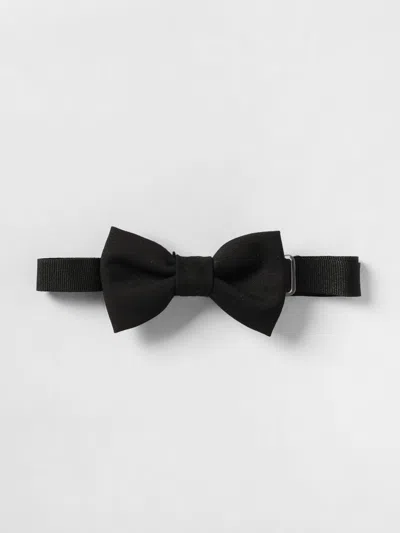 Manuel Ritz Satin Bow Tie In Black