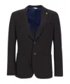 Manuel Ritz Single-breasted Blazer In Brown