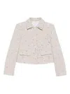 Manuel Ritz Sequin-embellished Bouclé Coat In Brown