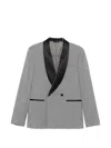 Manuel Ritz Shawl-lapel Double-breasted Suit In Gray