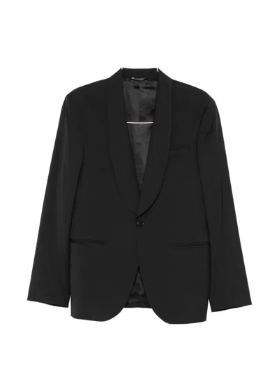 Manuel Ritz Shawl-lapel Single-breasted Suit In Black
