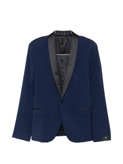 Manuel Ritz Shawl-lapel Tuxedo Suit In Blue