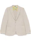 Manuel Ritz Light Brown Single Breasted Blazer In Neutral