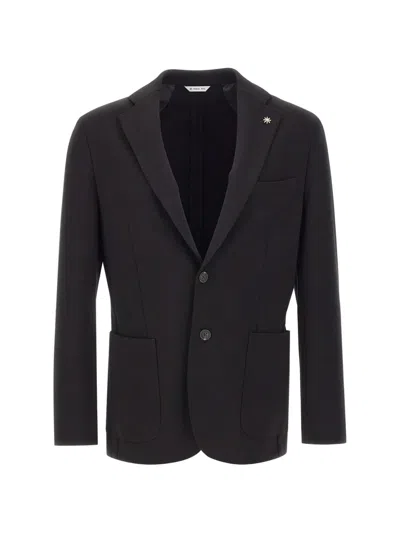 Manuel Ritz Single-breasted Blazer In Black