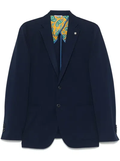 Manuel Ritz Single-breasted Blazer In Blue