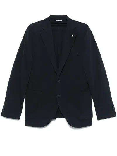 Manuel Ritz Single-breasted Blazer In Blue