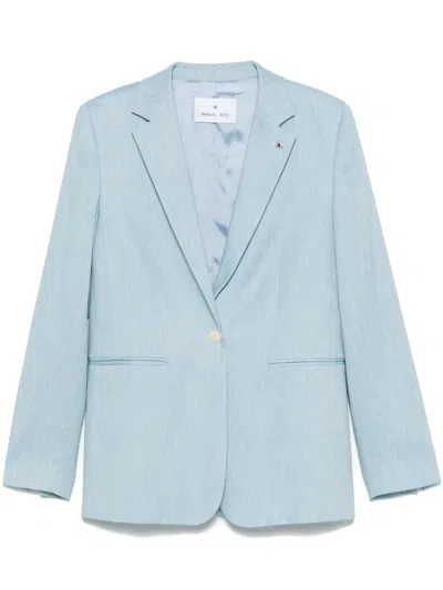Manuel Ritz Single-breasted Blazer In Blue