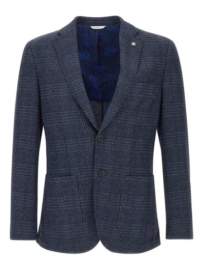 Manuel Ritz Single-breasted Blazer In Blue