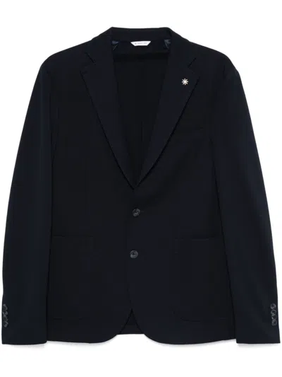 Manuel Ritz Single-breasted Blazer In Blue