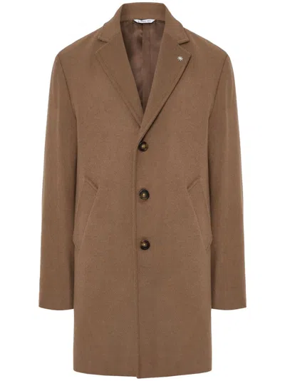 Manuel Ritz Single-breasted Blazer In Brown