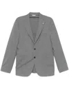 Manuel Ritz Single-breasted Blazer In Grey
