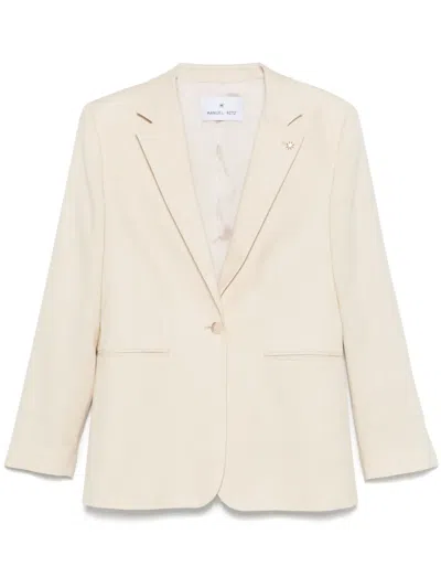 Manuel Ritz Single-breasted Blazer In Neutrals