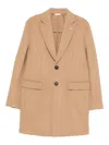 Manuel Ritz Single-breasted Coat In Brown