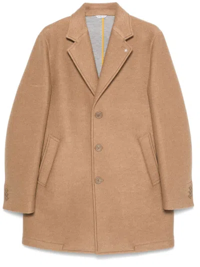 Manuel Ritz Single-breasted Coat In Brown