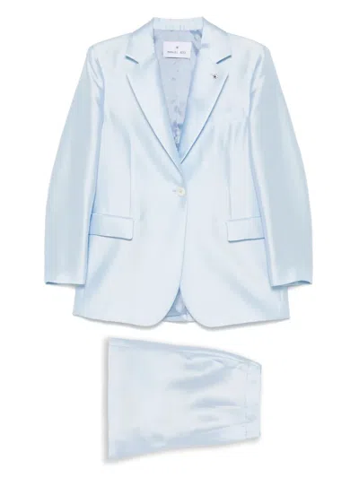 Manuel Ritz Single-breasted Shorts Suit In Blue