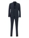 Manuel Ritz Single-breasted Suit In Blue