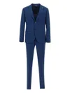 Manuel Ritz Single-breasted Suit In Blue