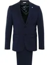 Manuel Ritz Single-breasted Suit In Blue