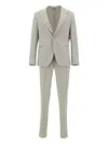 Manuel Ritz Single-breasted Suit In Grey