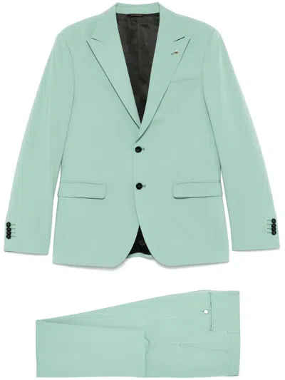 Manuel Ritz Single-breasted Suit In Grün