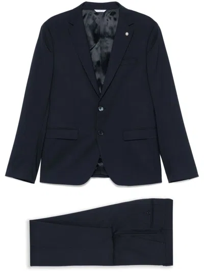 Manuel Ritz Single-breasted Two-piece Suit In Black