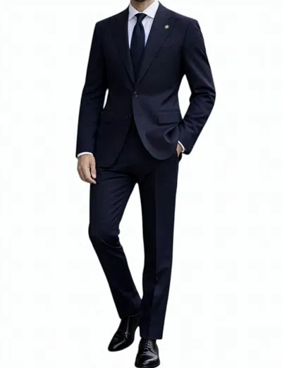 Manuel Ritz Single Breasted Two Piece Suit In Blue