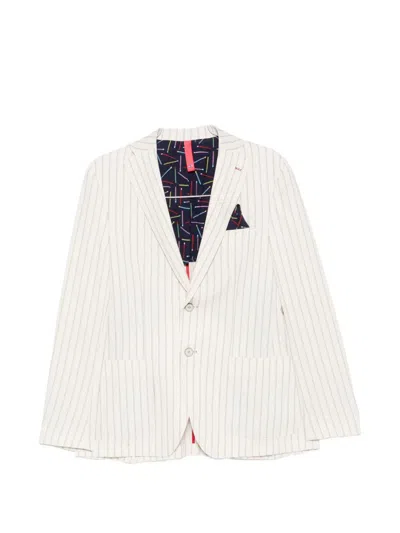 Manuel Ritz Single-breasted Blazer In White