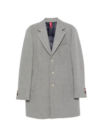Manuel Ritz Single-breasted Coat In Gray