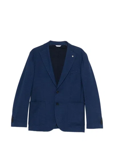 Manuel Ritz Single-breasted Jacket In Blue
