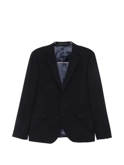 Manuel Ritz Single-breasted Notched-lapels Jacket In Blue
