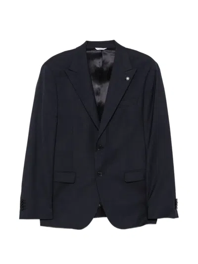Manuel Ritz Single-breasted Suit In 블루
