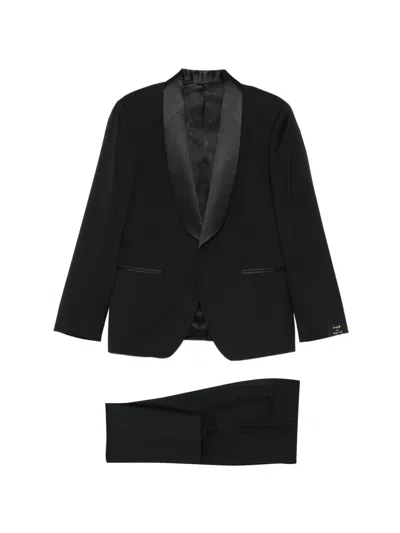 Manuel Ritz Single-breasted Suit In Black