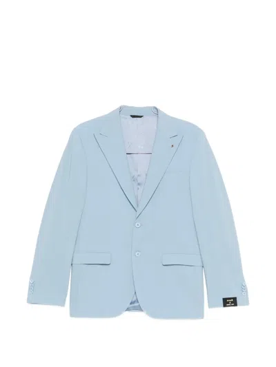 Manuel Ritz Single-breasted Suit In Blue