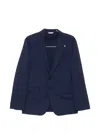 Manuel Ritz Single-breasted Suit In Blue