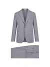 Manuel Ritz Single-breasted Suit In Blue