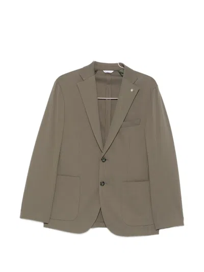 Manuel Ritz Single-breasted Suit In Gray