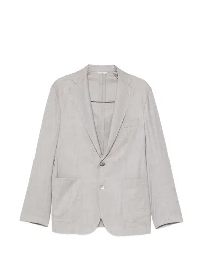 Manuel Ritz Single-breasted Suit In Gray