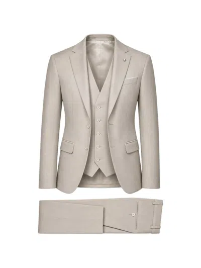 Manuel Ritz Single-breasted Three-piece Suit In Neutral