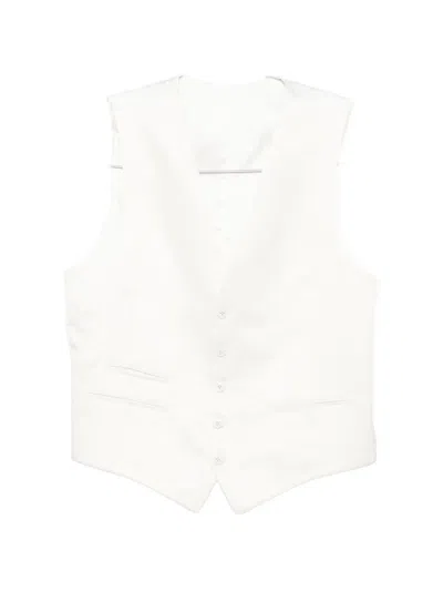 Manuel Ritz Single-breasted Waistcoat In White