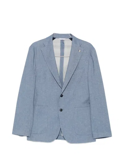 Manuel Ritz Single-breated Blazer In Blue