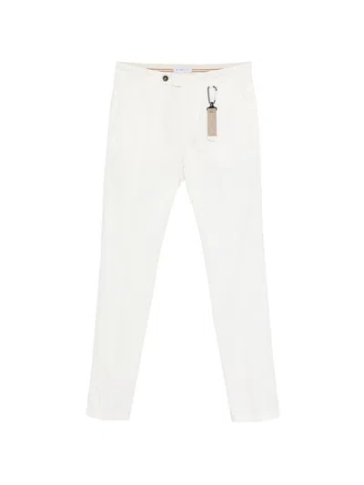 Manuel Ritz Single-pleat Trousers In White