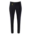 Manuel Ritz Slim Fit Melange Blue Pants In Blue