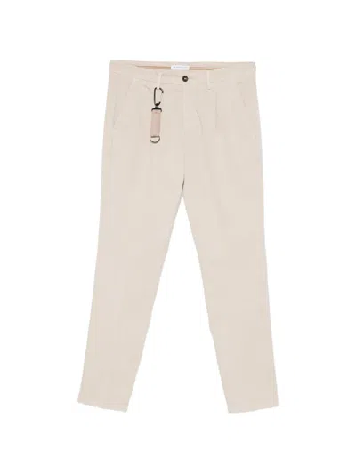 Manuel Ritz Slim-fit Trousers In Neutral